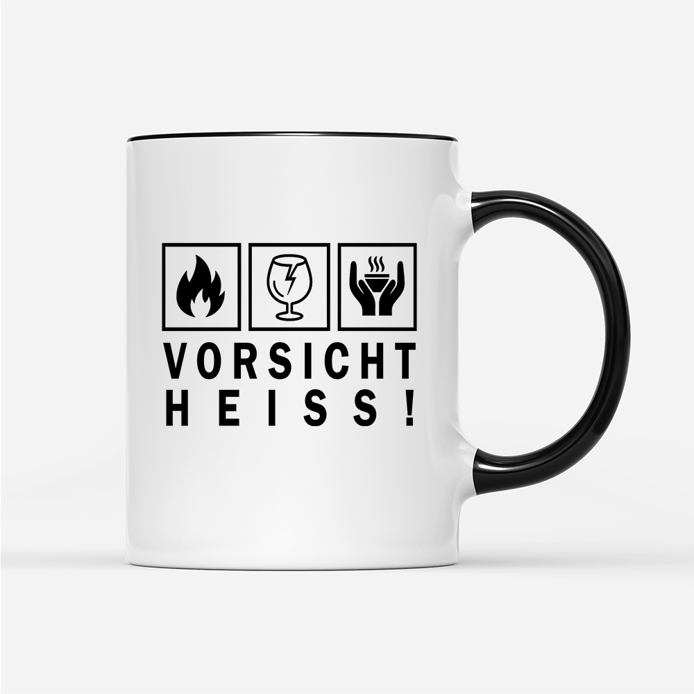 Tasse Vorsicht heiß