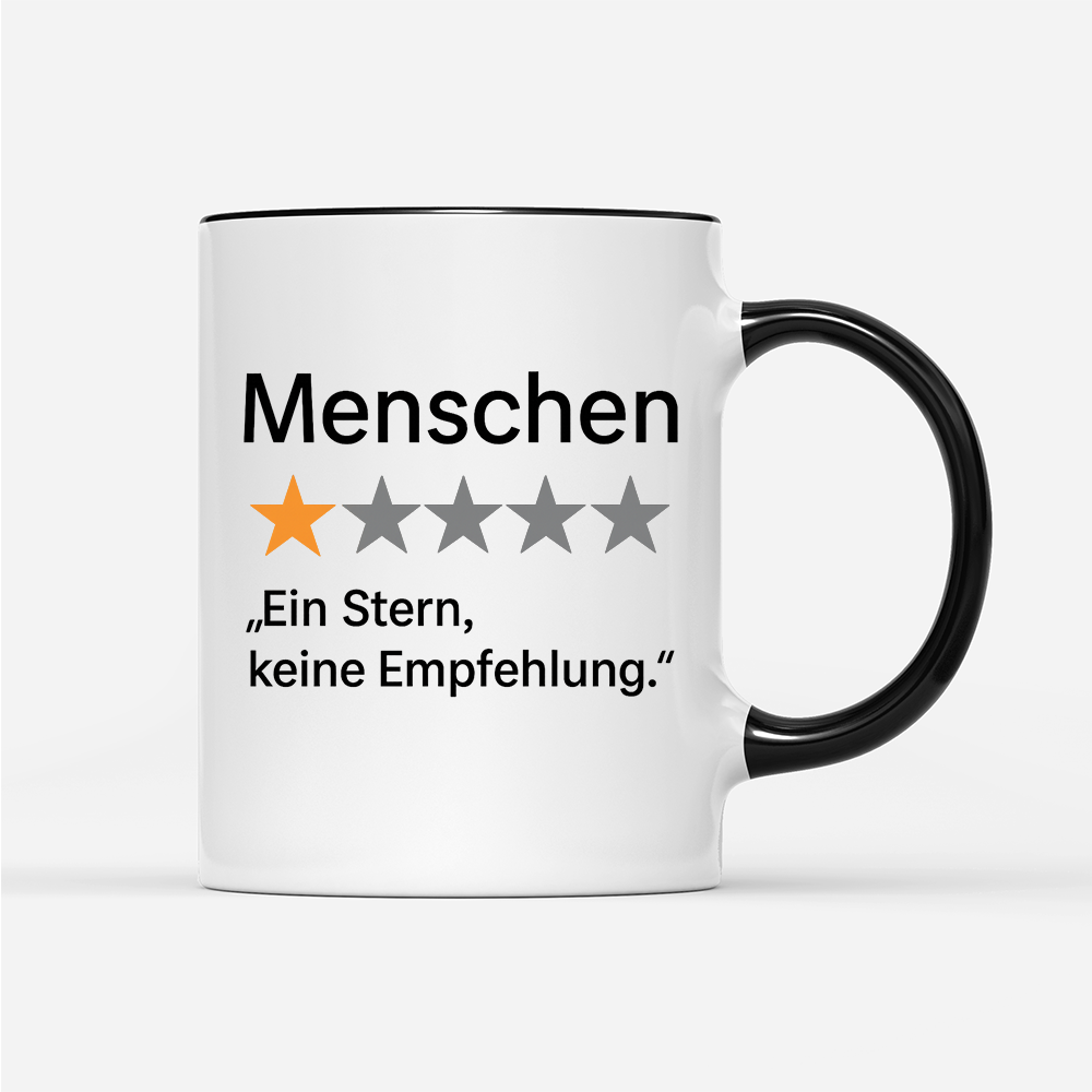 Tasse Menschen ein Stern, keine Empfehlung