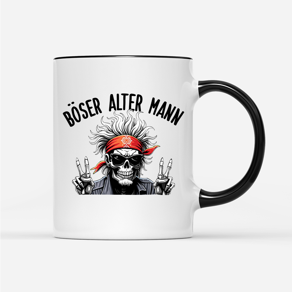 Tasse Böser alter Mann