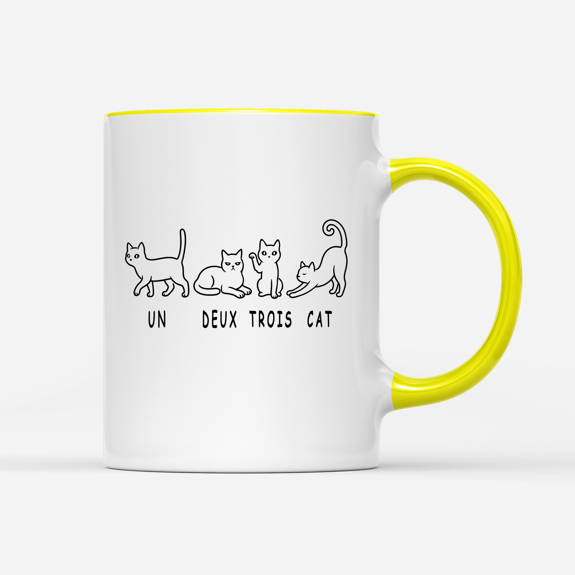 Tasse un deux trois cat