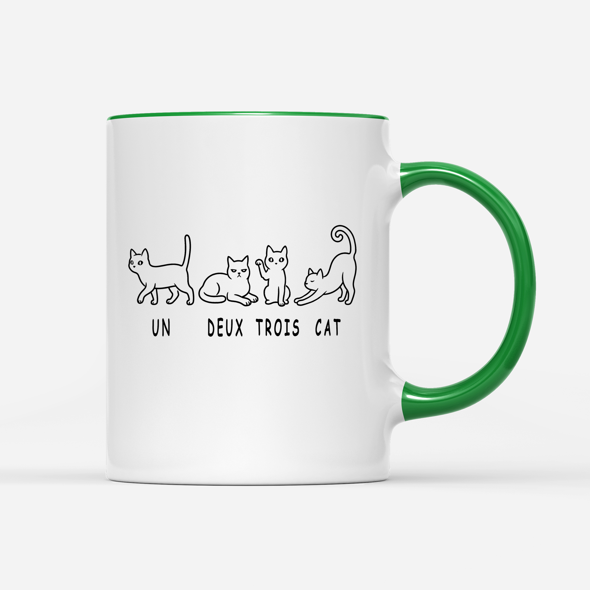 Tasse un deux trois cat