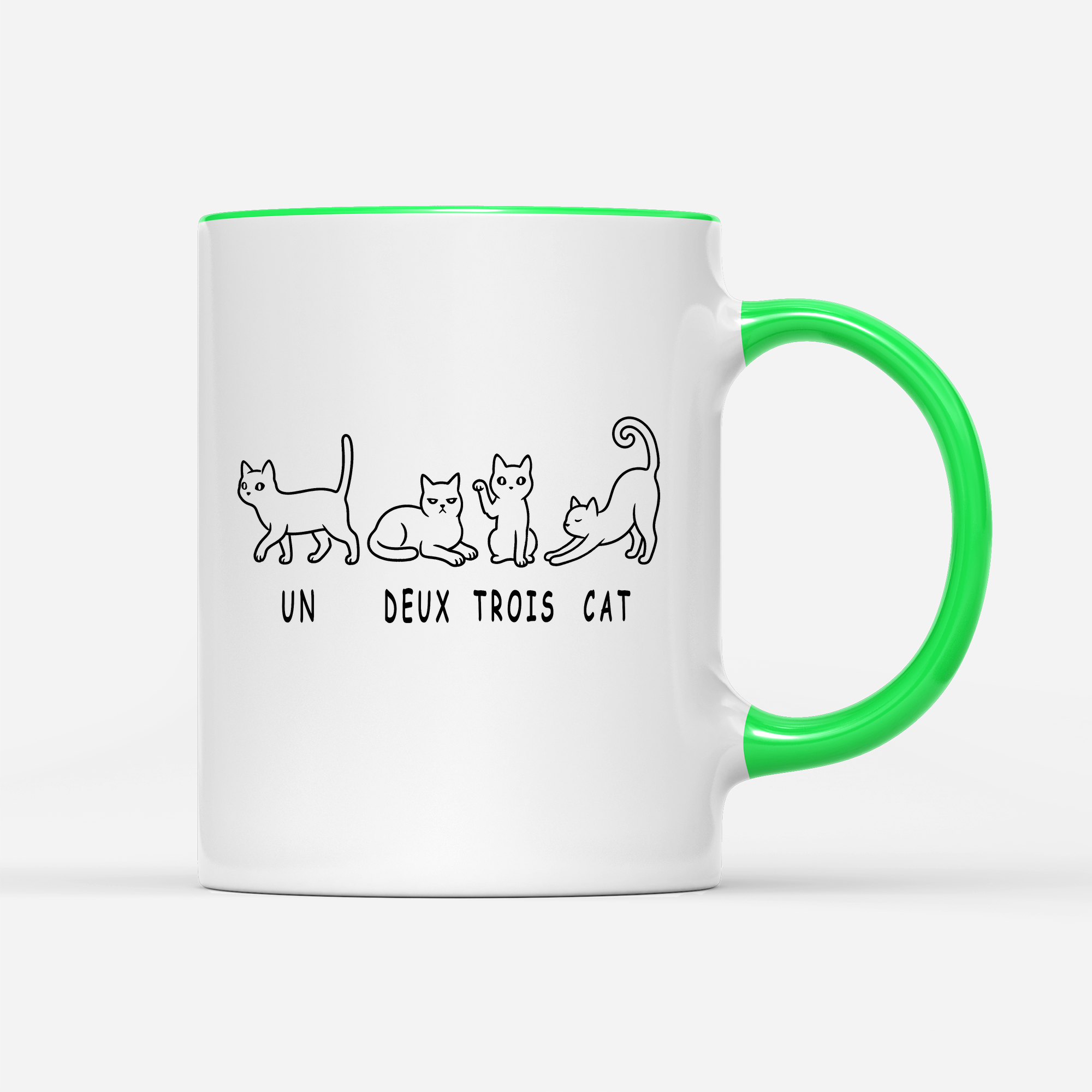 Tasse un deux trois cat