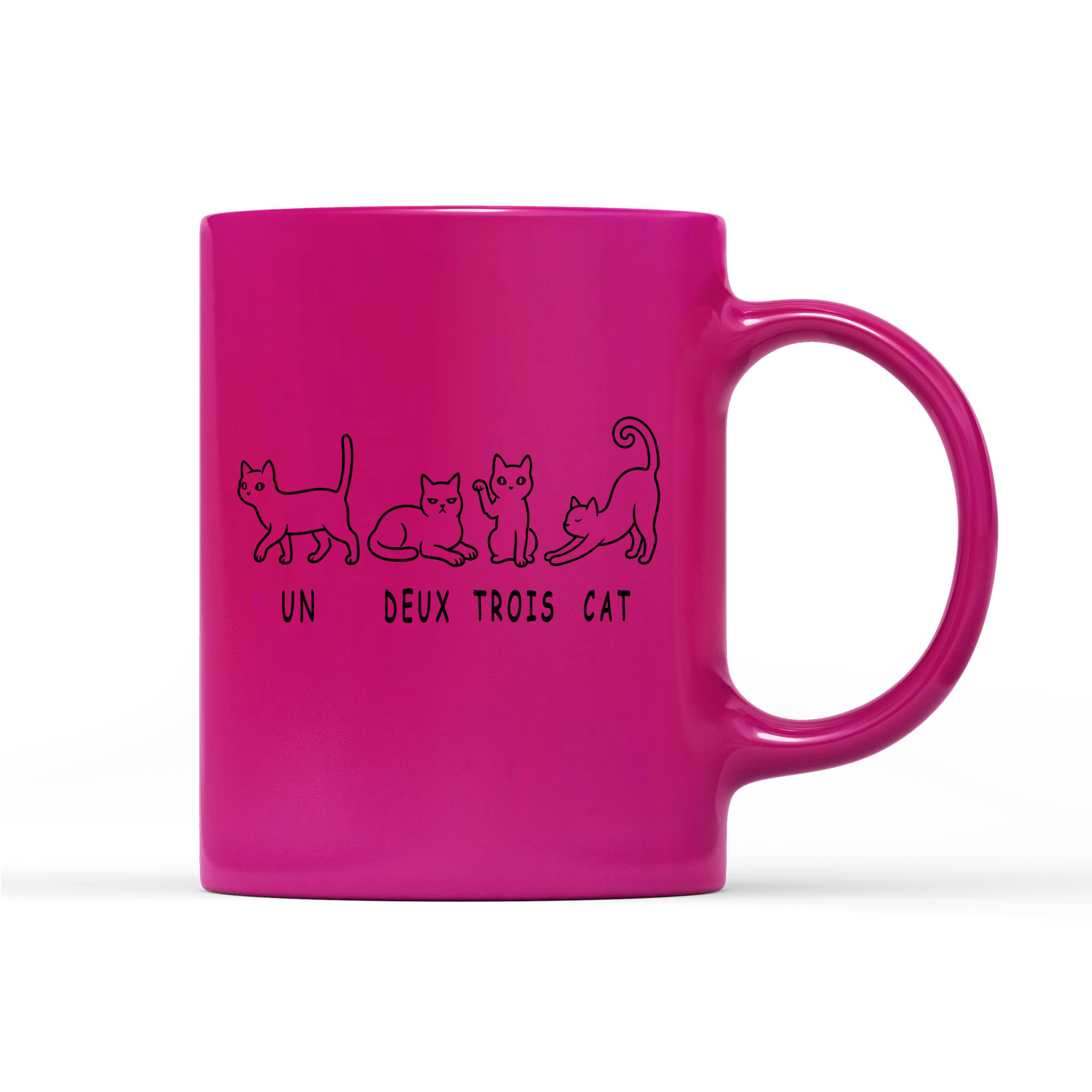Tasse Neon un deux trois cat