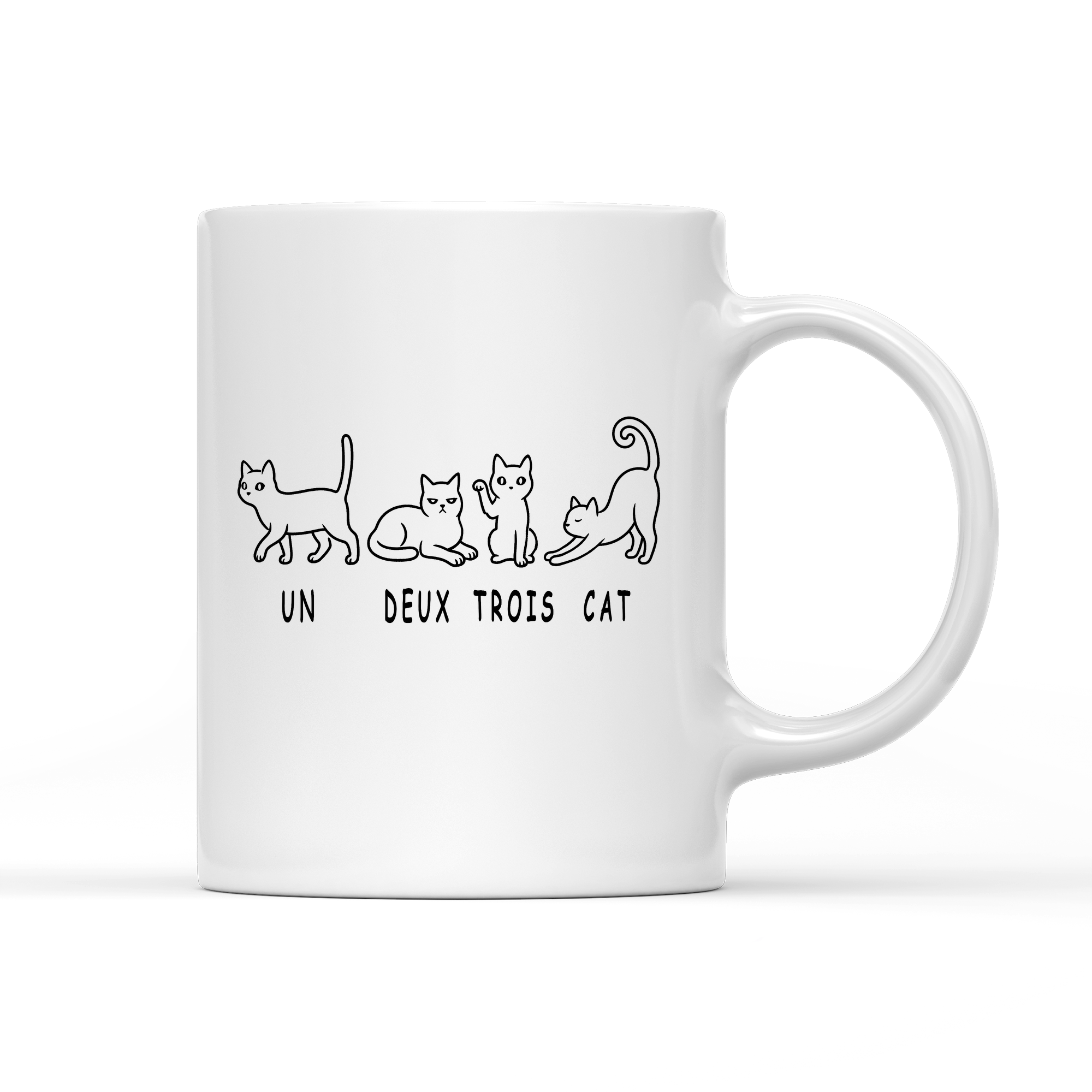 Tasse un deux trois cat