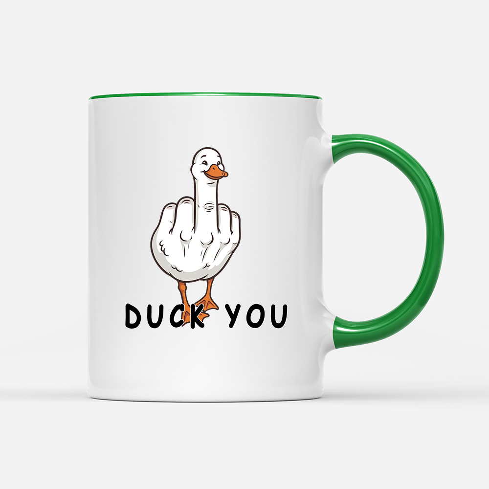 Tasse Duck You Grün