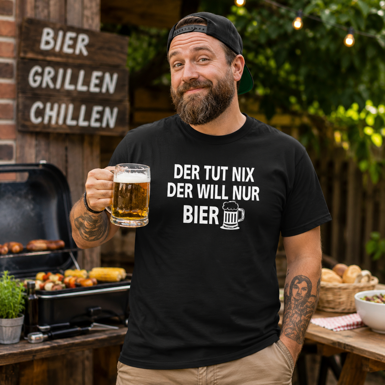 Herren T-Shirt Der tut nix der will nur Bier