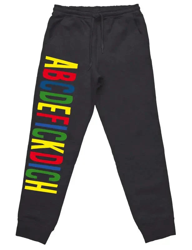 ABCDEFICKDICH Jogginghose Mit Lustigem Spruch Für Herren - tshirtladen -