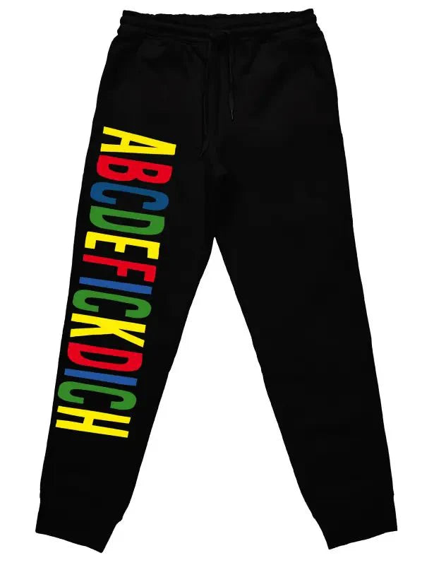 ABCDEFICKDICH Jogginghose Mit Lustigem Spruch Für Herren - tshirtladen -