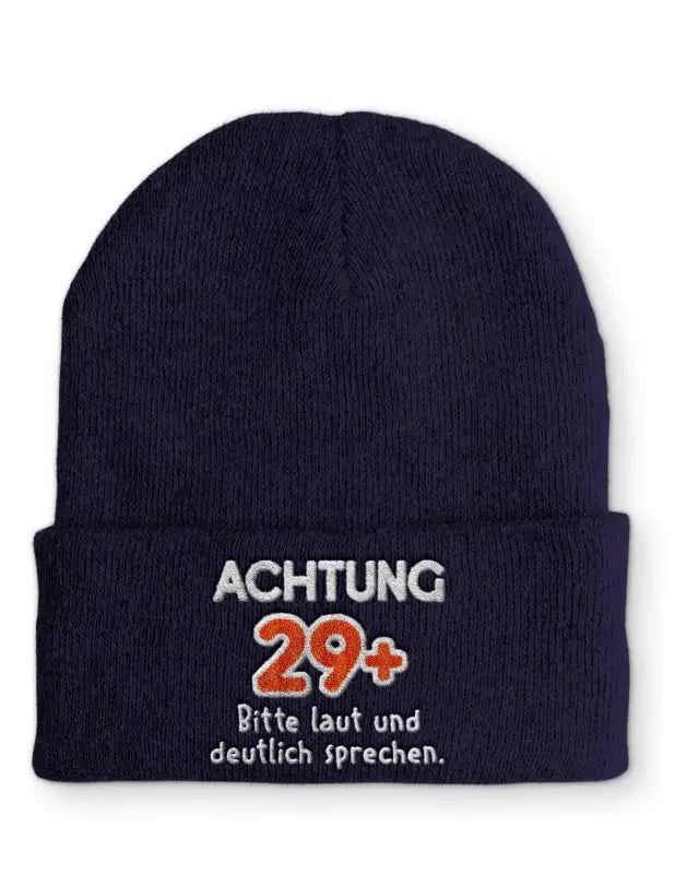 Achtung 29+ Bitte Laut Und Deutlich Sprechen Beanie Mütze - tshirtladen -