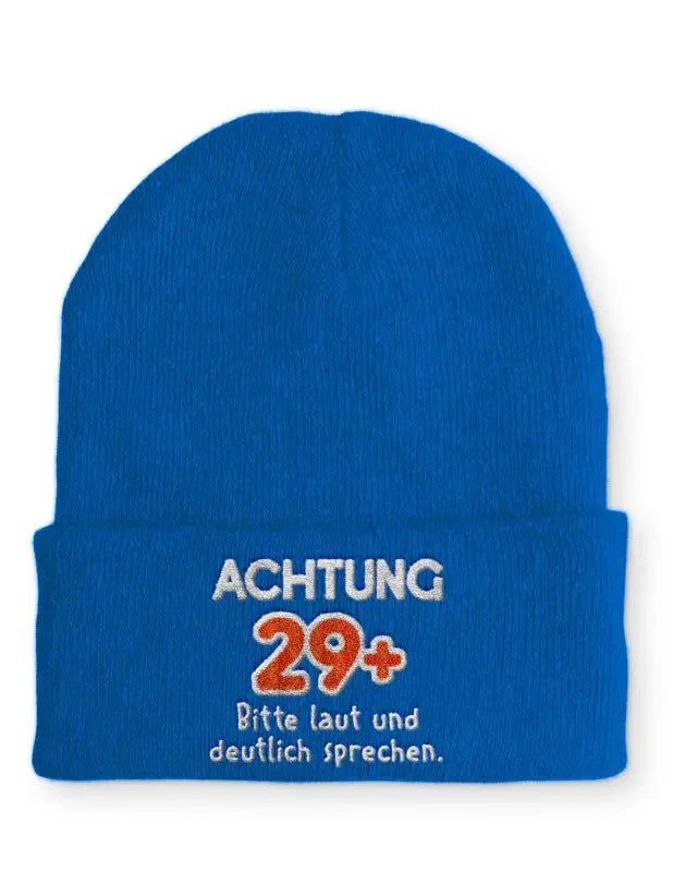 Achtung 29+ Bitte Laut Und Deutlich Sprechen Beanie Mütze - tshirtladen -