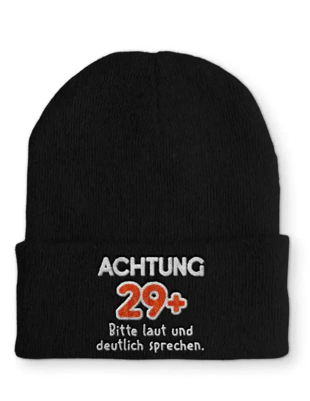 Achtung 29+ Bitte Laut Und Deutlich Sprechen Beanie Mütze - tshirtladen -