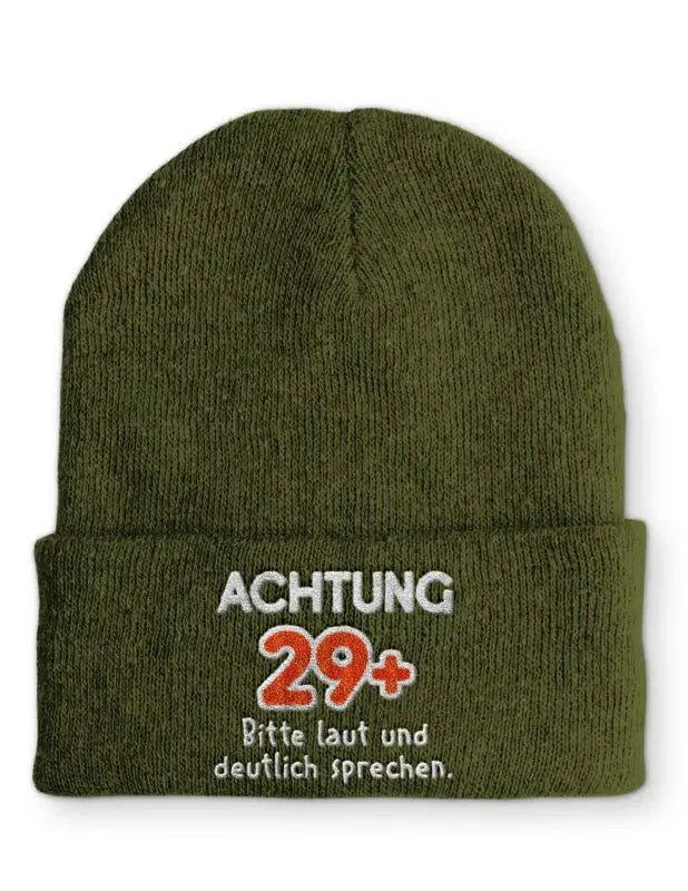 Achtung 29+ Bitte Laut Und Deutlich Sprechen Beanie Mütze - tshirtladen -