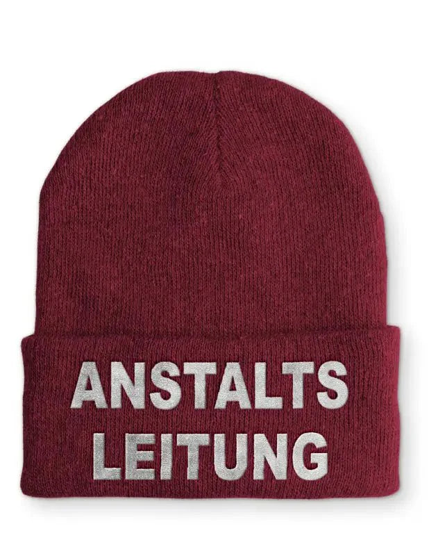 Anstaltsleitung Statement Beanie Mütze mit Spruch für Alle - tshirtladen - Mütze