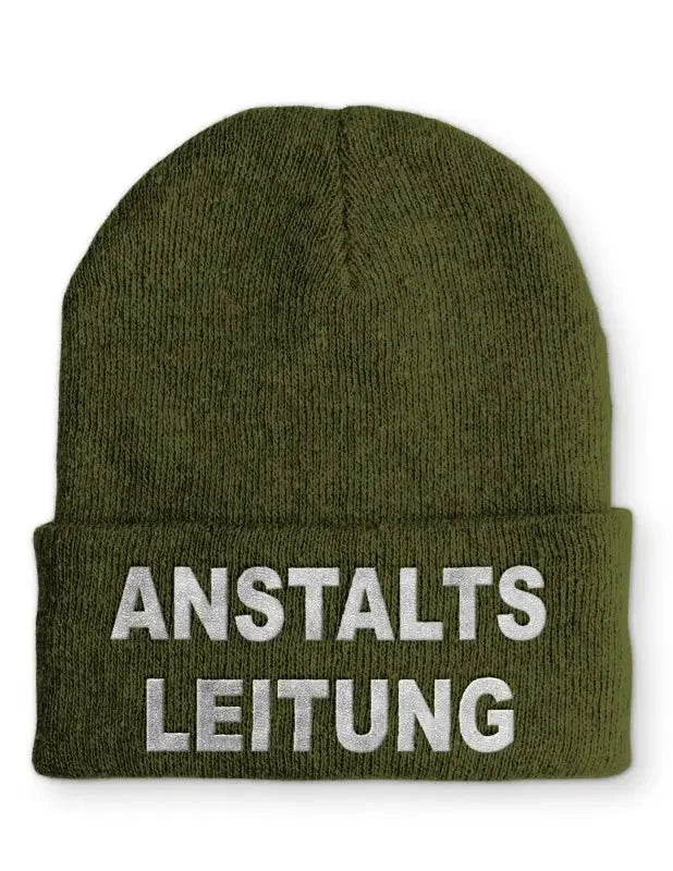 Anstaltsleitung Statement Beanie Mütze mit Spruch für Alle - tshirtladen - Mütze