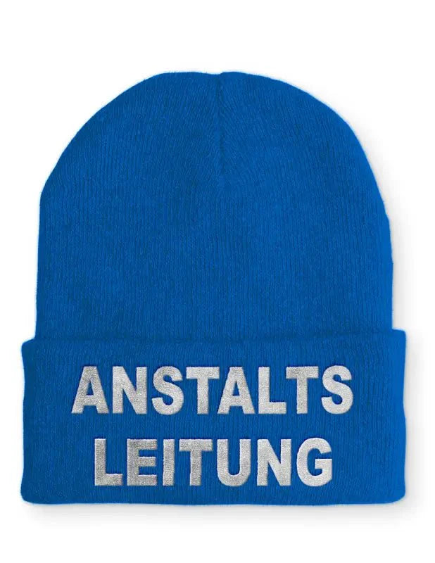 Anstaltsleitung Statement Beanie Mütze mit Spruch für Alle - tshirtladen - Mütze