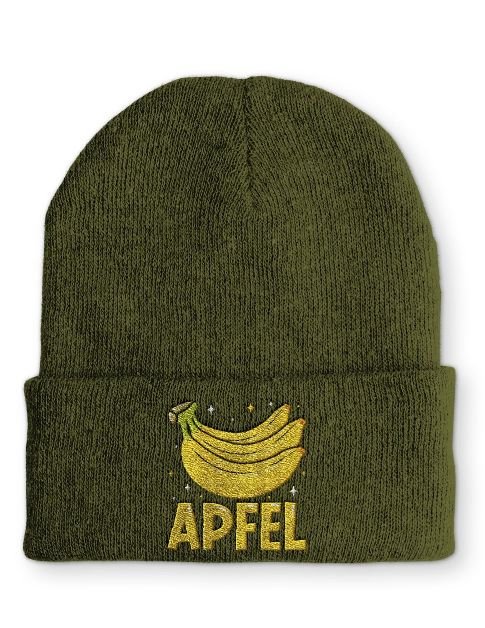 Apfel Banane Party Statement Beanie Mütze mit Spruch - tshirtladen - Mütze