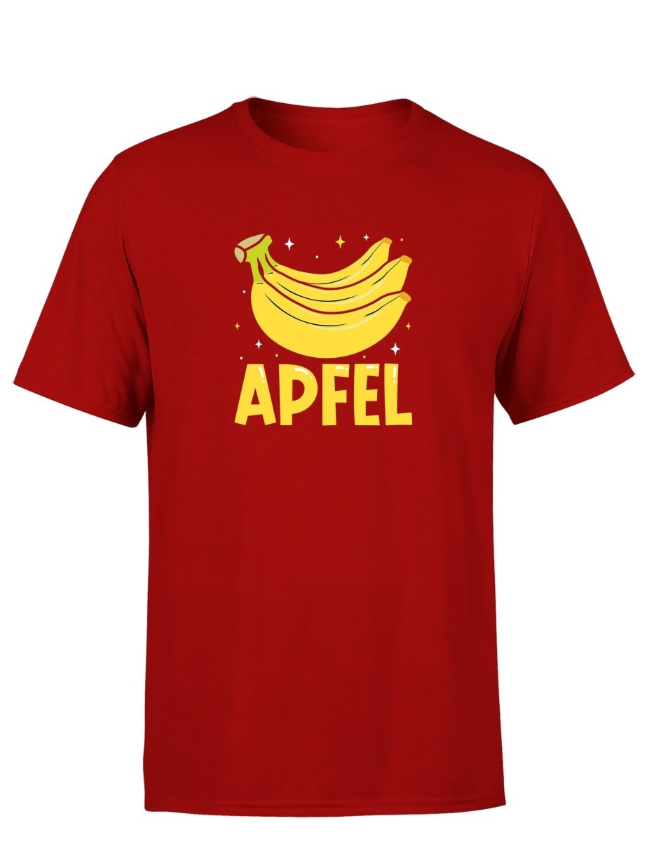 Apfel Banane Party Statement Herren T-Shirt für Spaß und Stil - Schwarzer - Kaffee