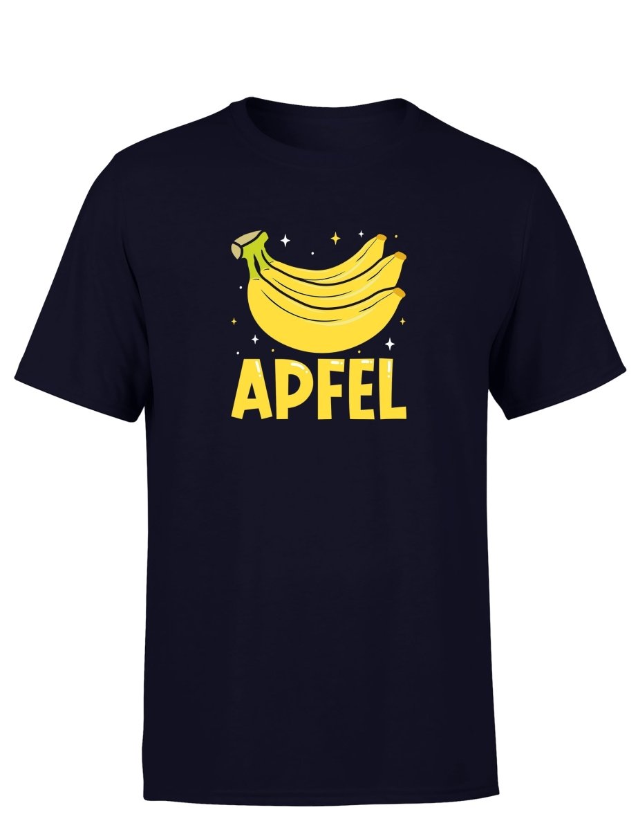 Apfel Banane Party Statement Herren T-Shirt für Spaß und Stil - Schwarzer - Kaffee