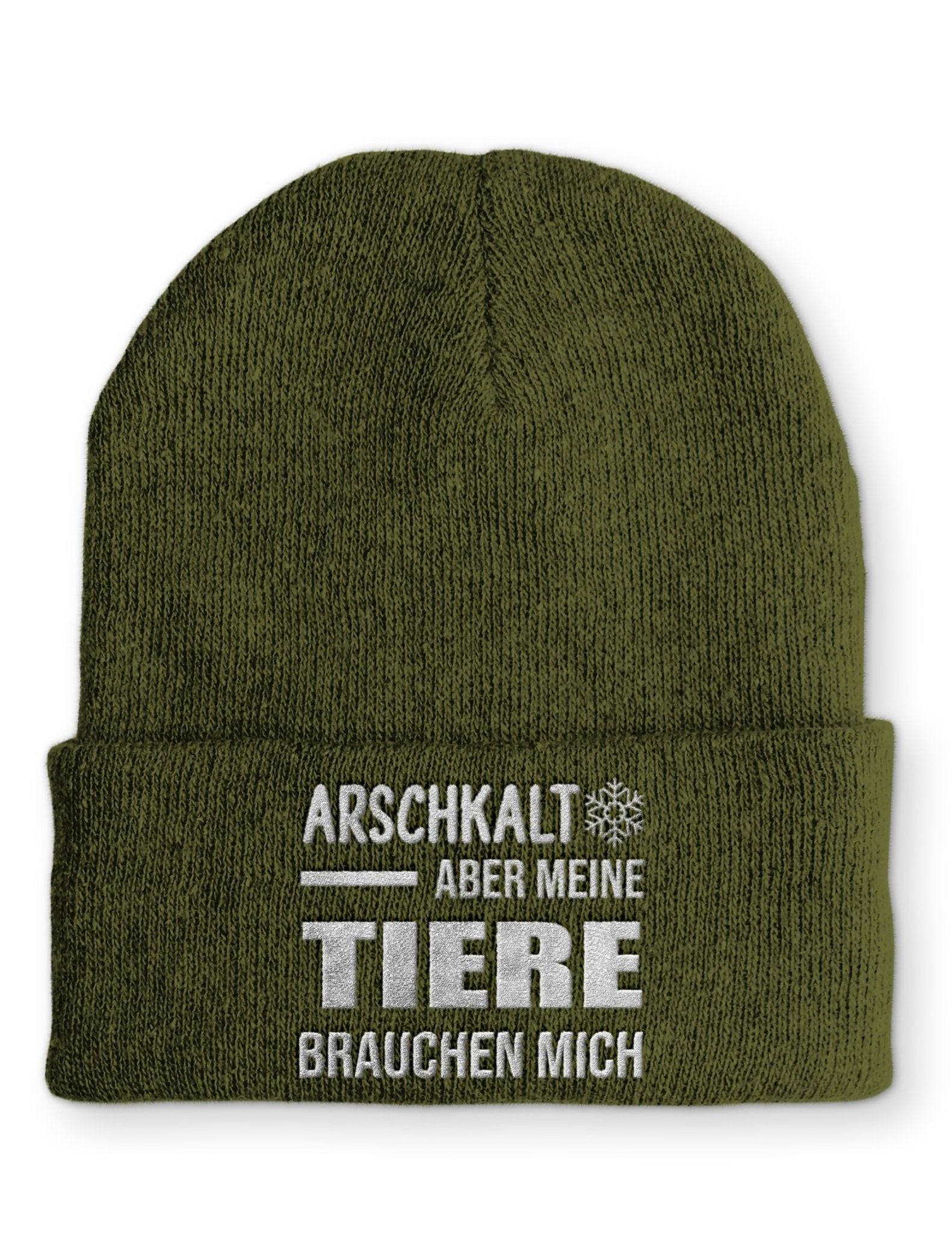 Arschkalt aber meine Tiere brauchen mich Beanie Mütze mit Spruch - tshirtladen - Mütze