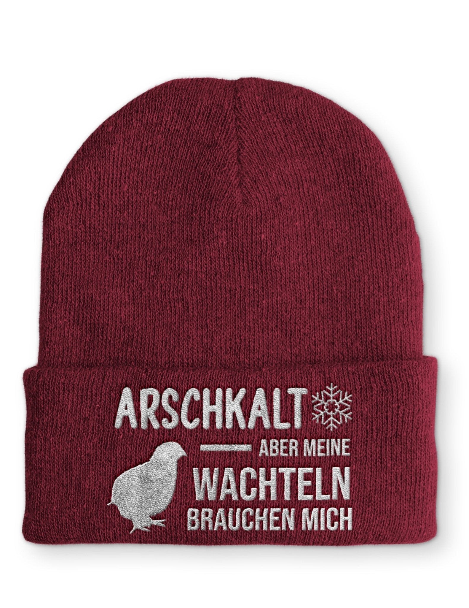 Arschkalt aber meine Wachteln brauchen mich Beanie Mütze mit Spruch - tshirtladen - Mütze