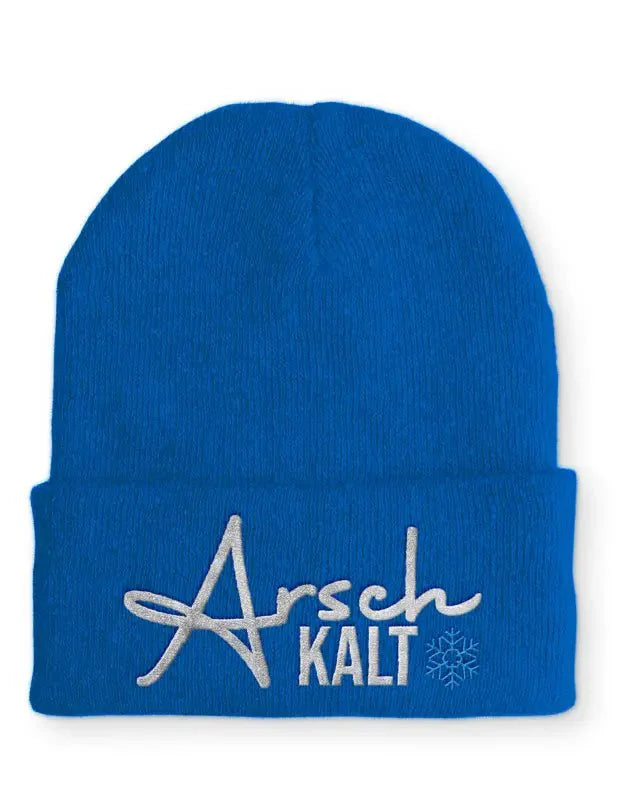 Arschkalt Schneeflocke Statement Beanie Mütze mit Spruch - tshirtladen - Mütze