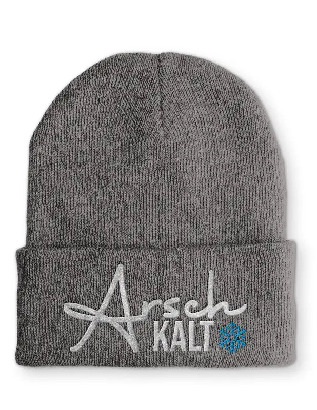 Arschkalt Schneeflocke Statement Beanie Mütze mit Spruch - tshirtladen - Mütze