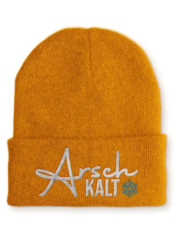 Arschkalt Schneeflocke Statement Beanie Mütze mit Spruch - tshirtladen - Mütze