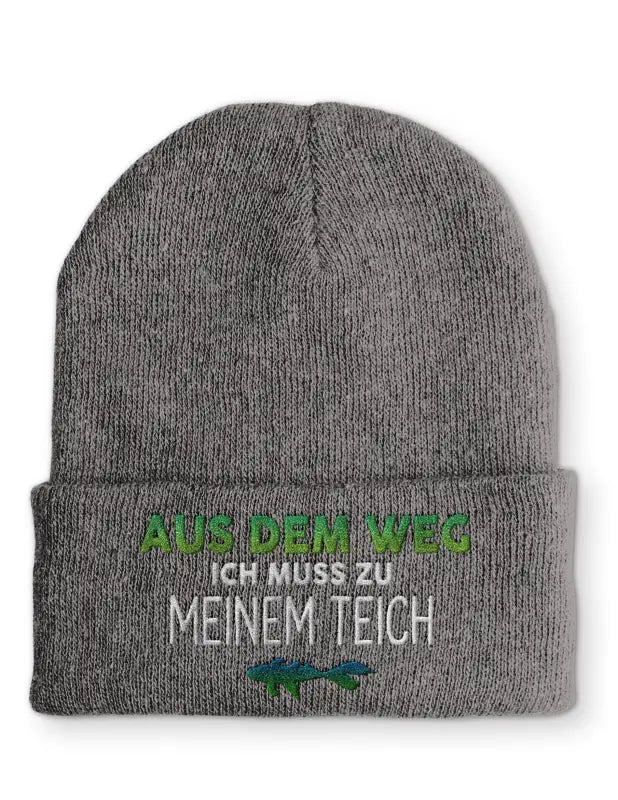 Aus dem Weg ich muss zu meinem Teich Statement Beanie Mütze mit Spruch - tshirtladen - Mütze