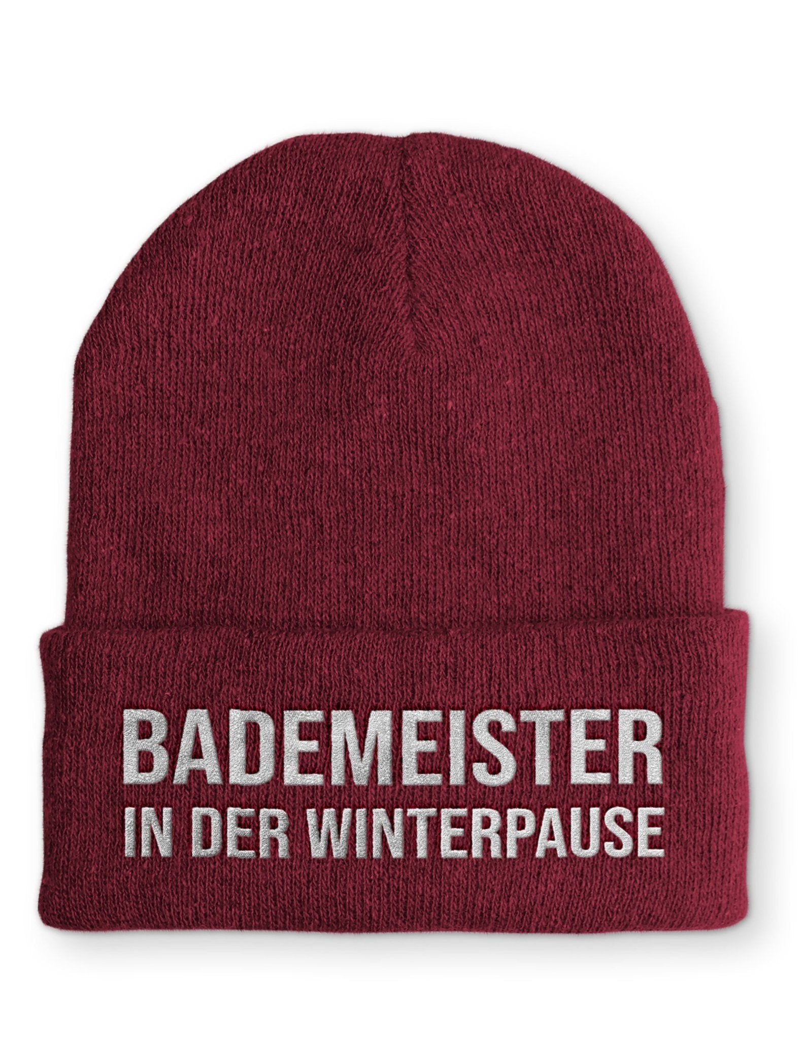 Bademeister in Winterpause Beanie Mütze mit Spruch - tshirtladen - Mütze