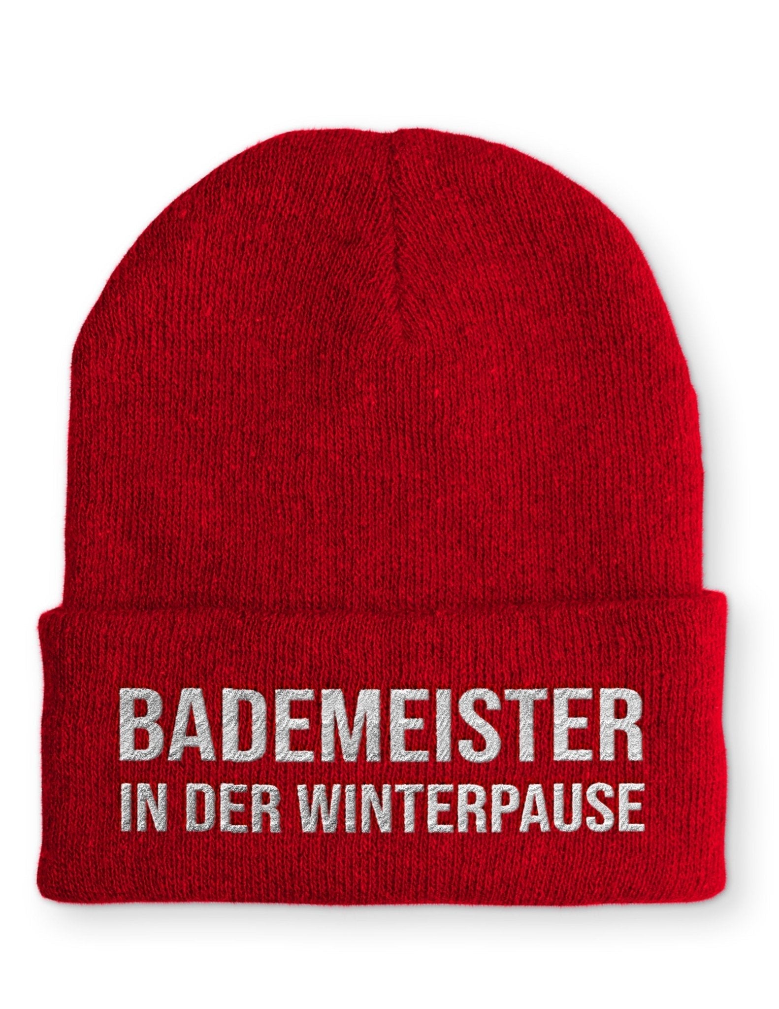 Bademeister in Winterpause Beanie Mütze mit Spruch - tshirtladen - Mütze