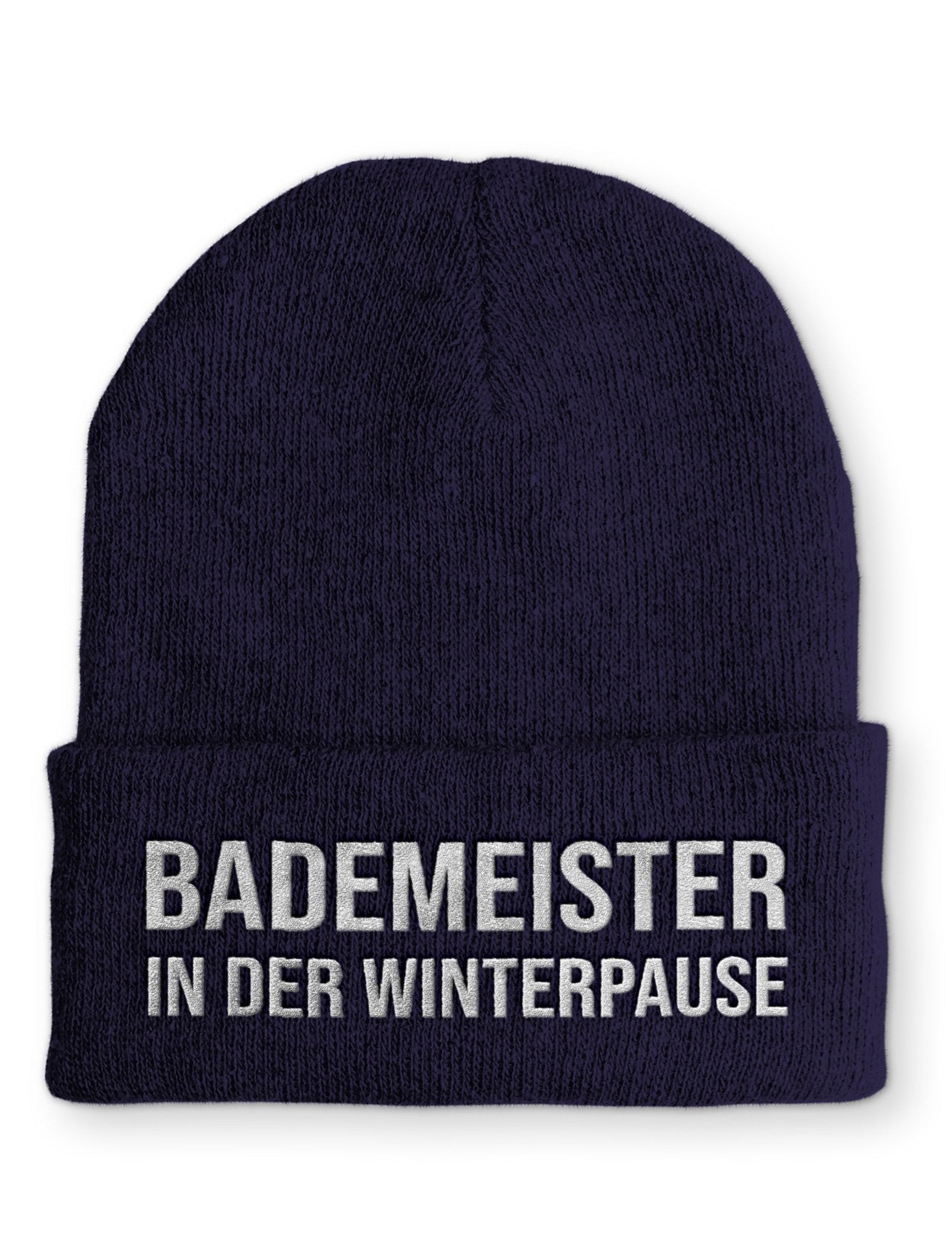 Bademeister in Winterpause Beanie Mütze mit Spruch - tshirtladen - Mütze