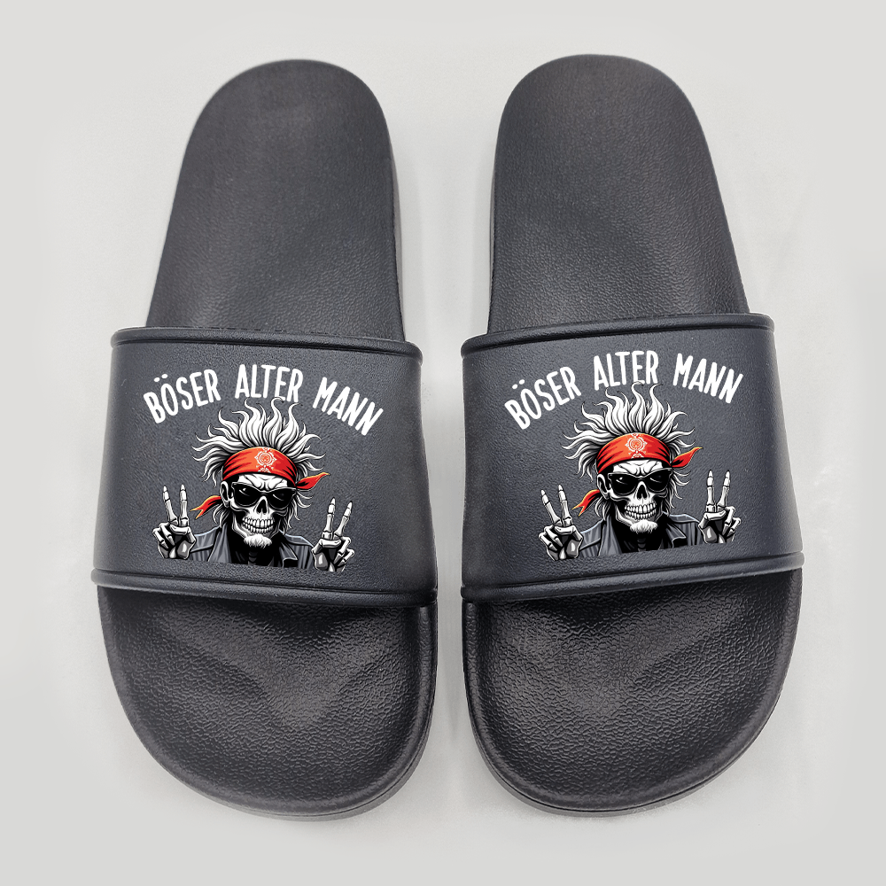 Badeschuhe Böser alter Mann - Schwarzer - Kaffee