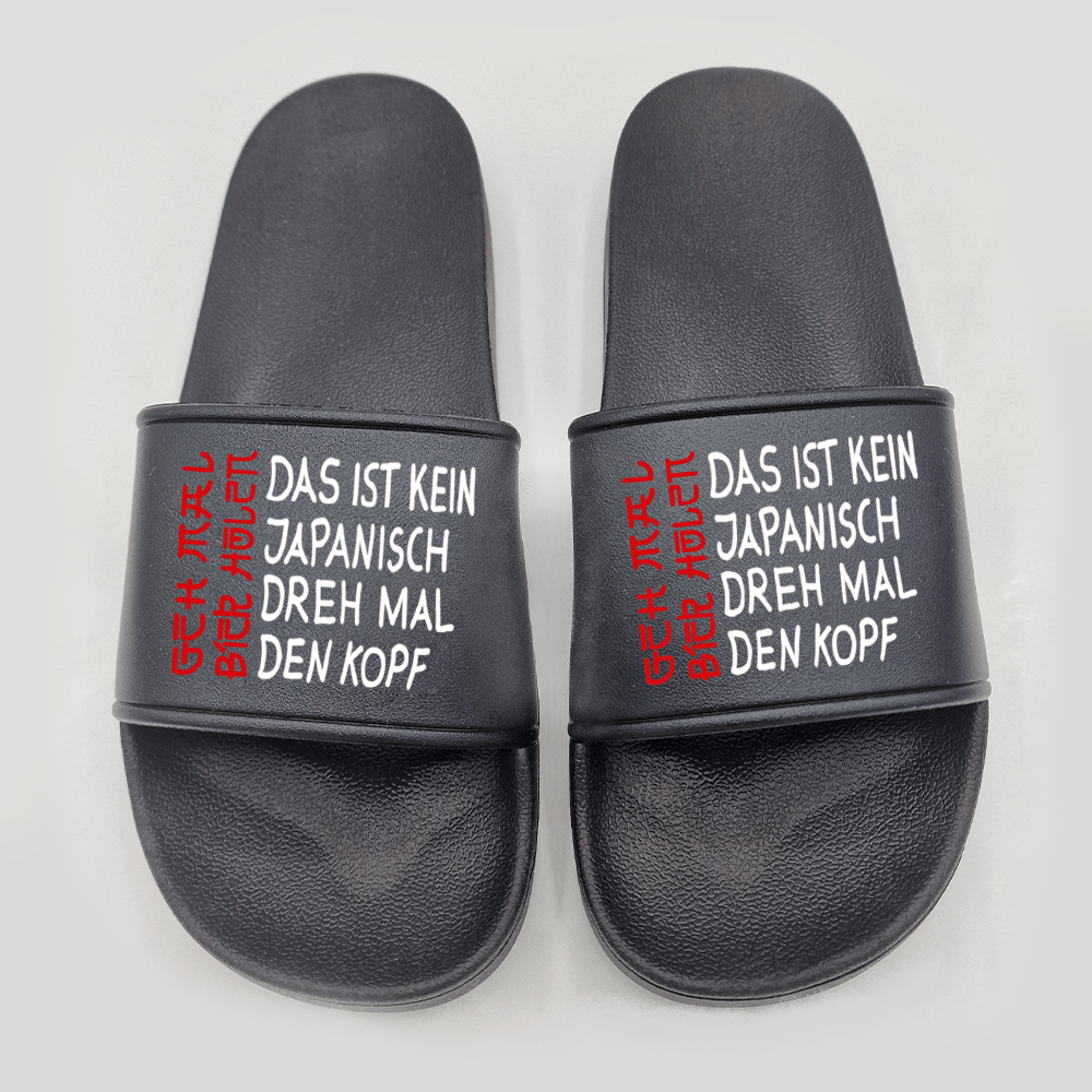 Badeschuhe Das ist kein Japanisch - Schwarzer - Kaffee