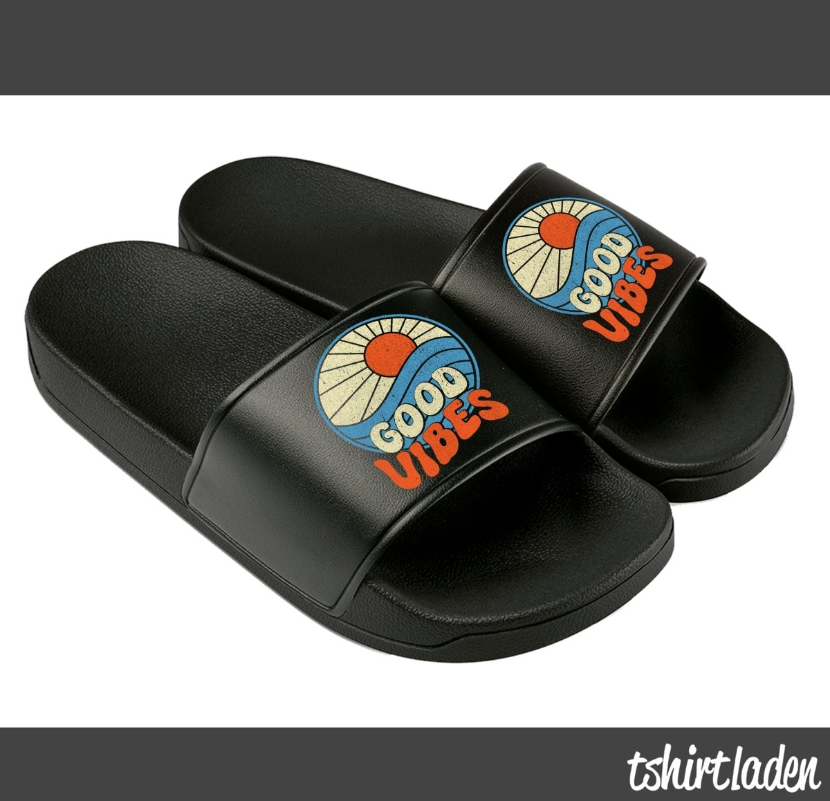 Badeschuhe Good Vibes - Schwarzer - Kaffee