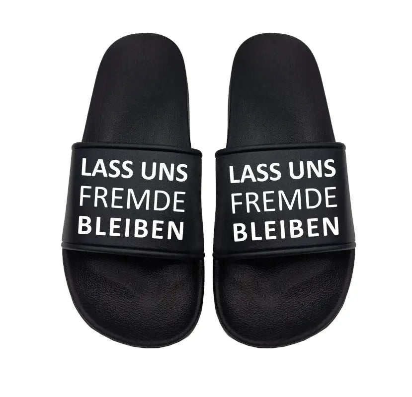 Badeschuhe Lass uns Fremde bleiben - Schwarzer - Kaffee