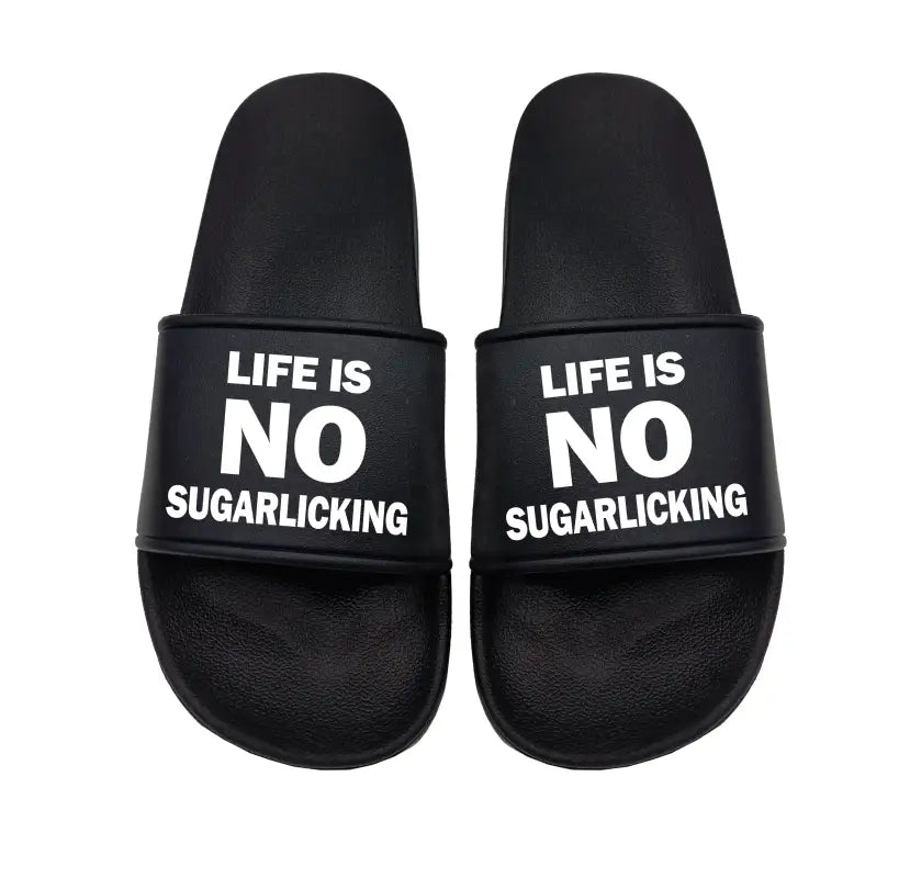 Badeschuhe Life is no Sugarlicking - Schwarzer - Kaffee