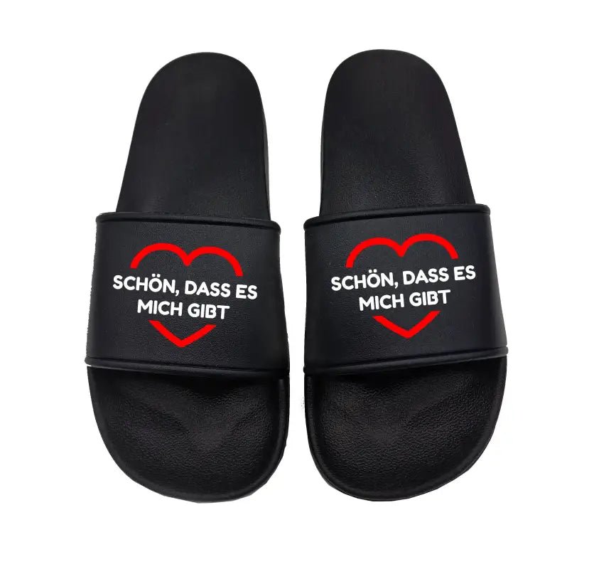 Badeschuhe Schön, dass es mich gibt - Schwarzer - Kaffee