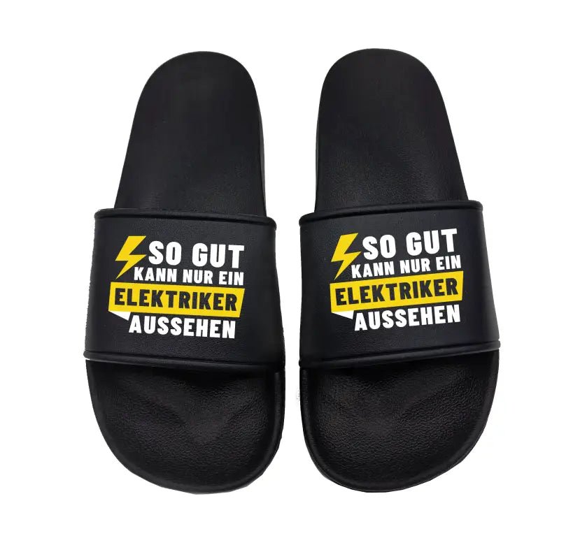Badeschuhe So gut kann nur ein Elektriker aussehen - Schwarzer - Kaffee