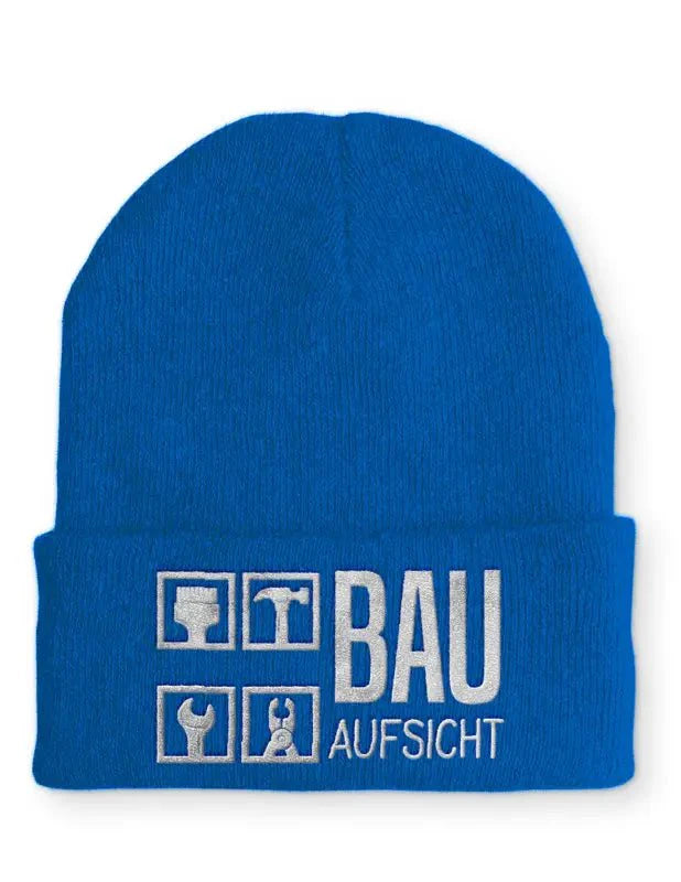 Bauaufsicht Statement Beanie Mütze mit Spruch - tshirtladen - Mütze