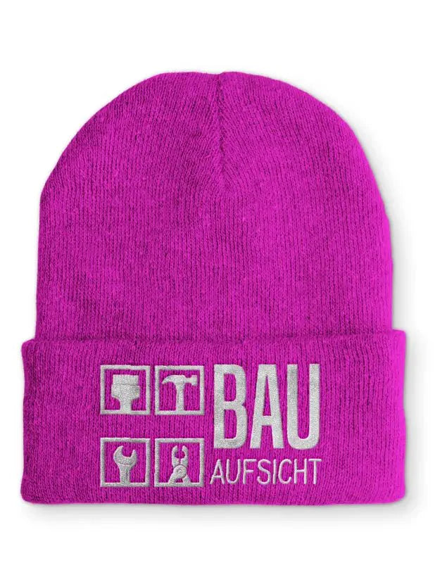 Bauaufsicht Statement Beanie Mütze mit Spruch - tshirtladen - Mütze