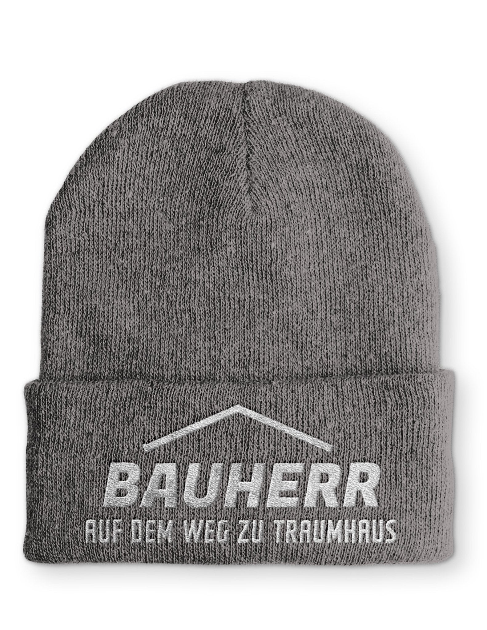 Bauherr auf dem Weg zum Traumhaus Beanie Mütze mit Spruch - tshirtladen - Mütze