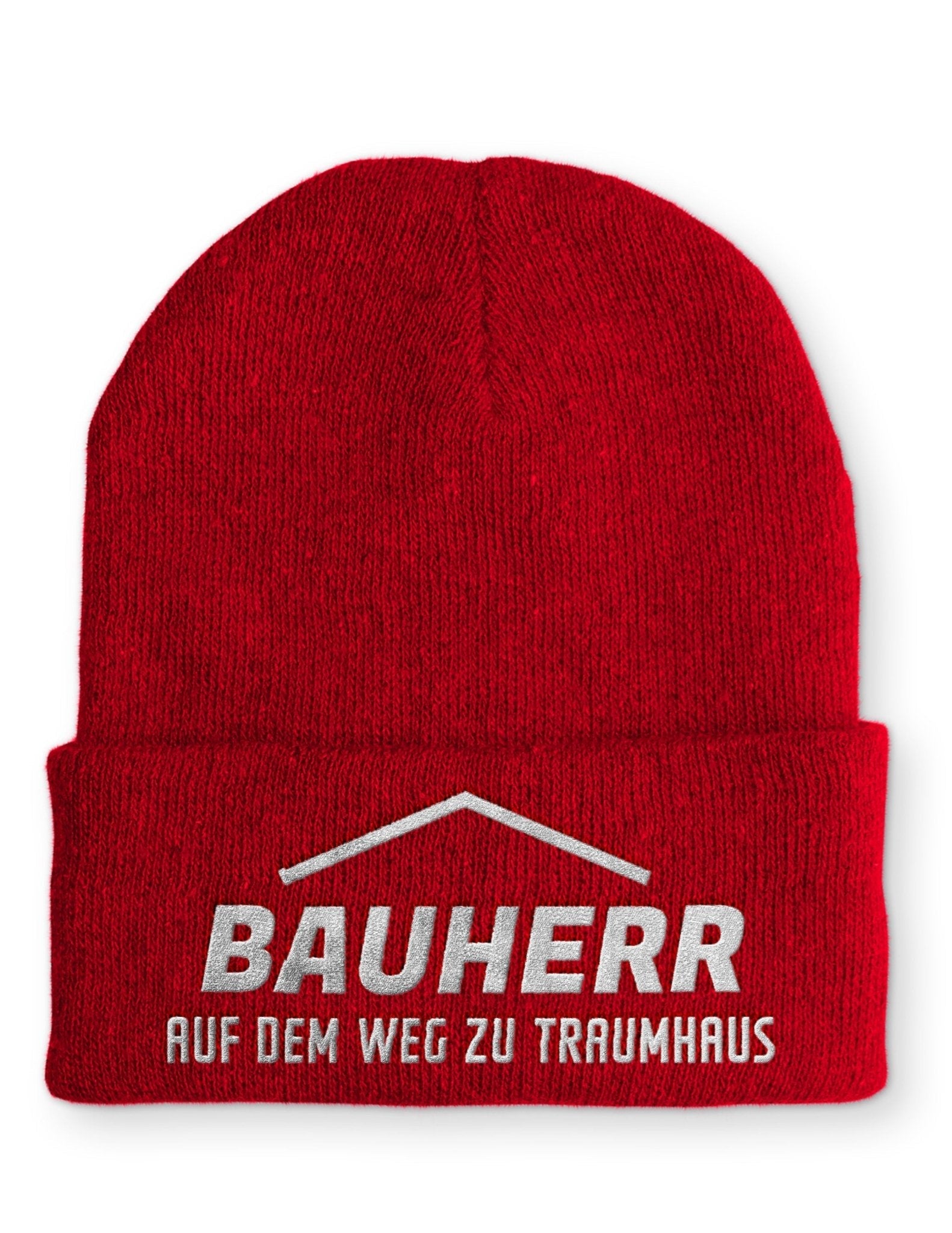 Bauherr auf dem Weg zum Traumhaus Beanie Mütze mit Spruch - tshirtladen - Mütze