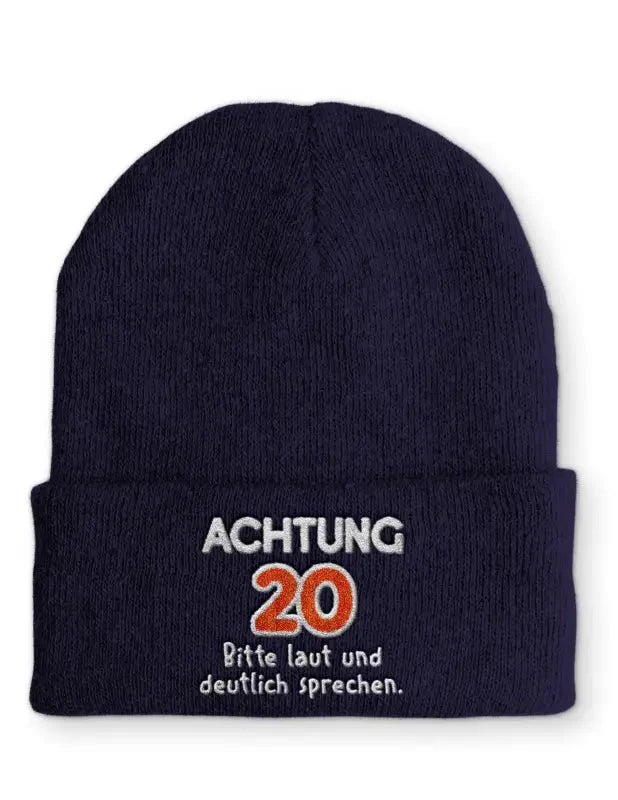 Beanie Mütze Achtung 20 Bitte laut und deutlich sprechen. Statement Beanie Mütze mit Spruch - tshirtladen -
