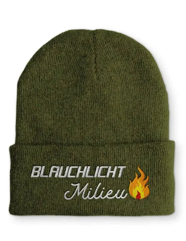 Beanie Mütze Blaulicht Milieu Statement Beanie Mütze mit Spruch - tshirtladen - Mütze