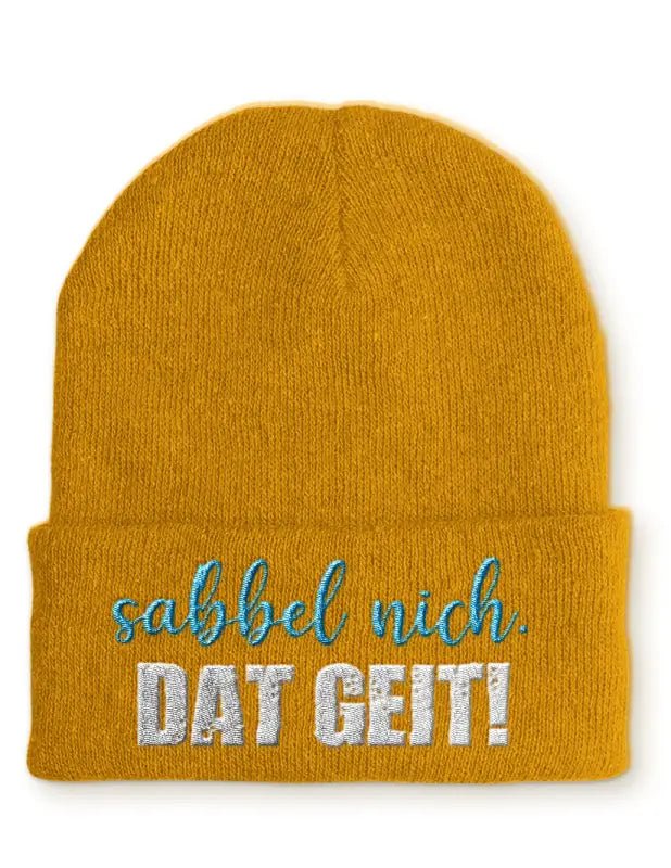 Beanie Mütze sabbel nich. Dat Geit! Statement Beanie Mütze mit Spruch - tshirtladen -