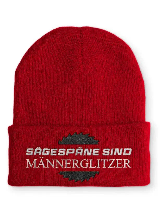 Beanie Mütze Sägespäne sind Männerglitzer Statement Beanie Mütze mit Spruch - tshirtladen -