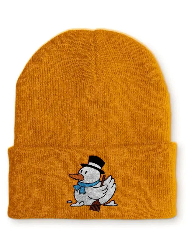 Beanie Mütze Schneemann Badeente Statement Beanie Mütze mit Spruch - tshirtladen -