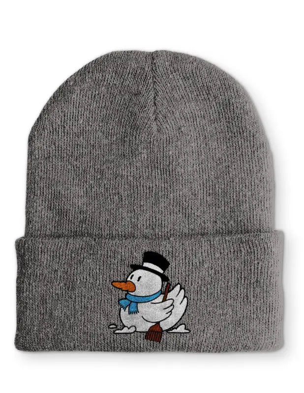 Beanie Mütze Schneemann Badeente Statement Beanie Mütze mit Spruch - tshirtladen -