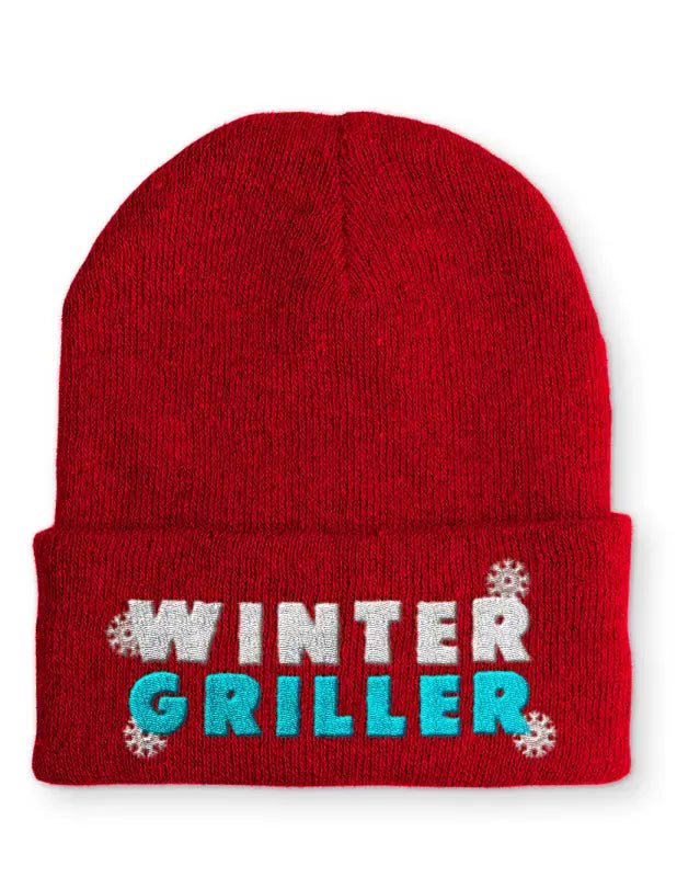 Beanie Mütze Winter Griller Grillfan Statement Beanie Mütze mit Spruch - tshirtladen -