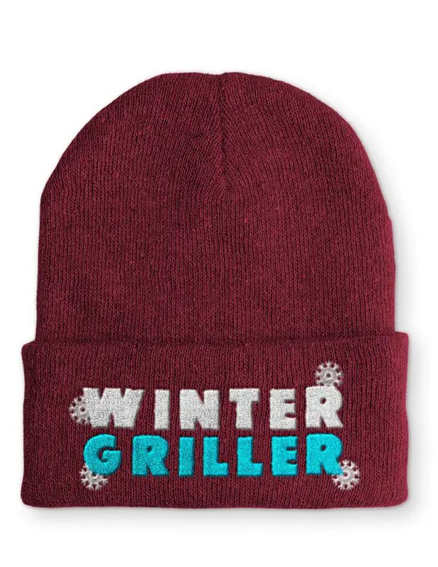 Beanie Mütze Winter Griller Grillfan Statement Beanie Mütze mit Spruch - tshirtladen -